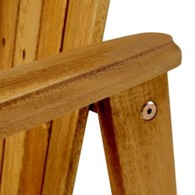 Weather-Resistant Acacia Wood Adirondack Dining Chairs (Set of Two)