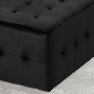 Streamdale Oversized Tufted Velvet Ottoman for Comfort & Style