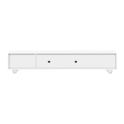 Streamdale Contemporary Sleek TV Stand with Glass-Front Cabinet and Drawers