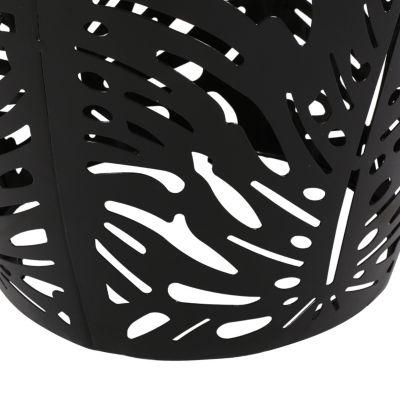 Streamdale Modern Palm Leaf Side Table with Durable Iron Frame