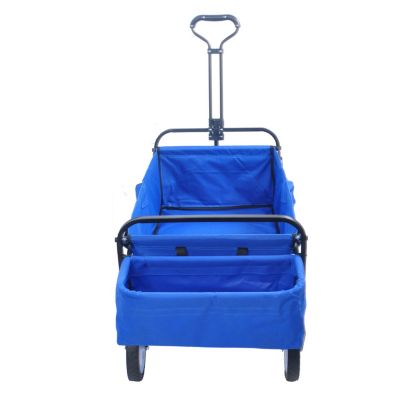 Streamdale Folding Wagon Garden Shopping Beach Cart (Blue colour)