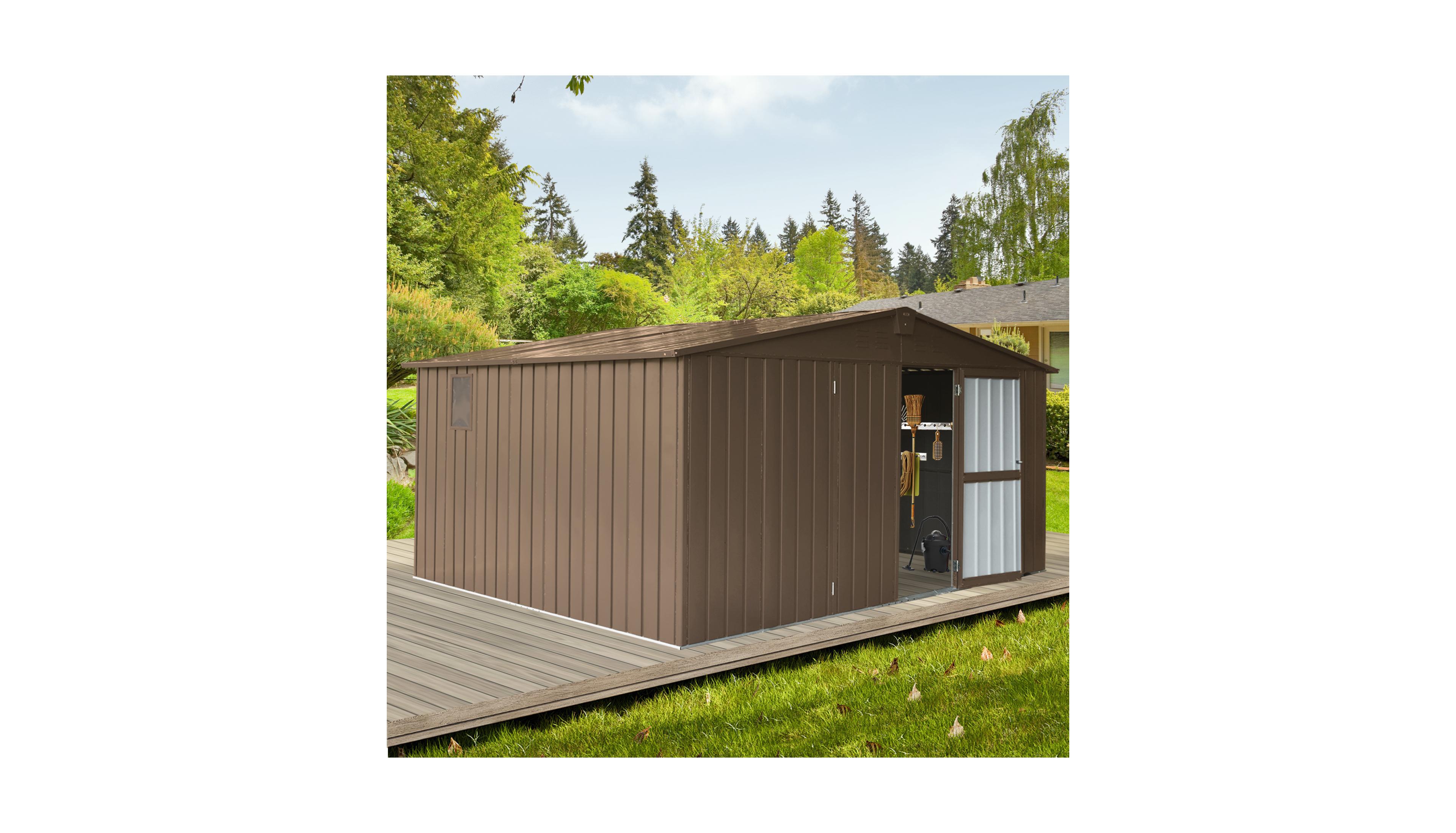 Streamdale Furniture Xl Weatherproof Storage Shed (900 cu. ft.) with Double Doors