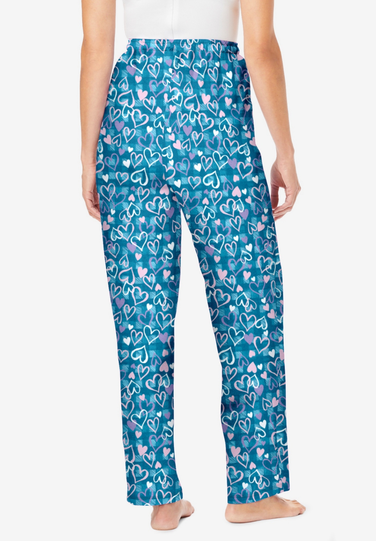 Dreams & Co. Plus Size Knit Sleep Pant