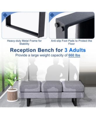 Waiting Room Bench Seating Long Bench for Office or Reception Area