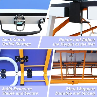 Streamdale Midsize Foldable Table Tennis Table with Paddles and Balls