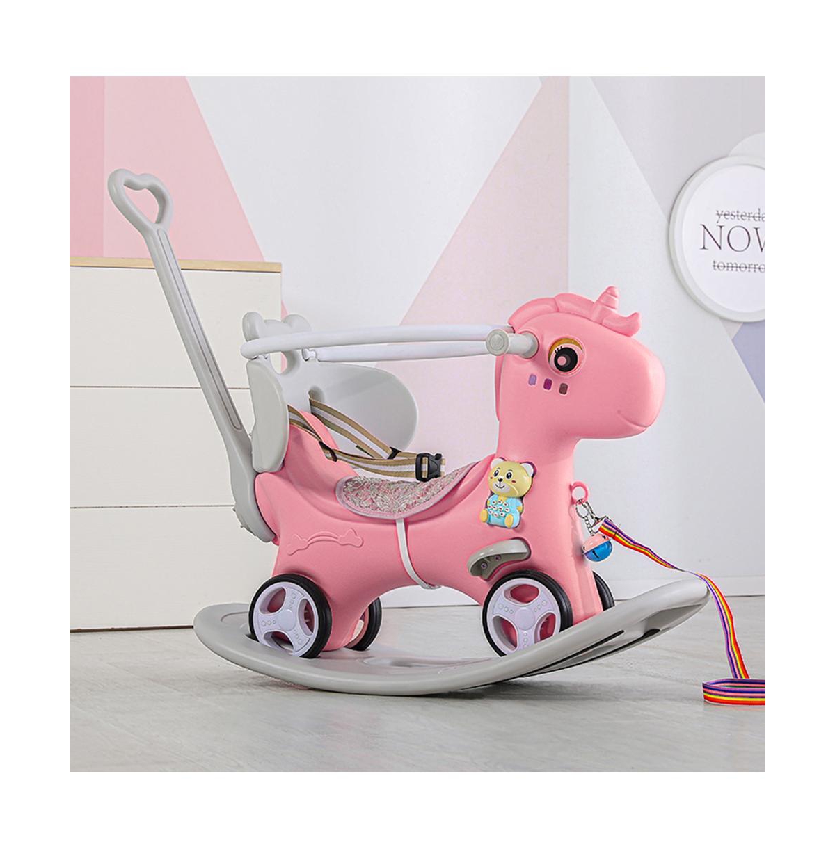 Streamdale Furniture 4-in-1 Rocking Horse Balance Bike, Ride-On, Rocking, and Balance Board