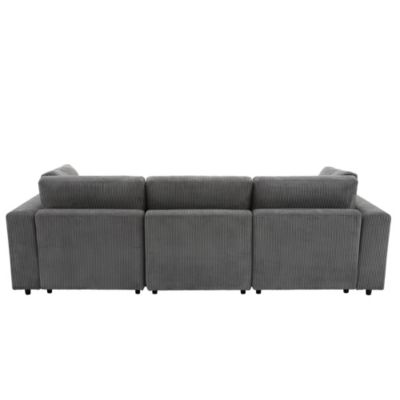 Corduroy Sofa with Ample Armrests (36.25"W)