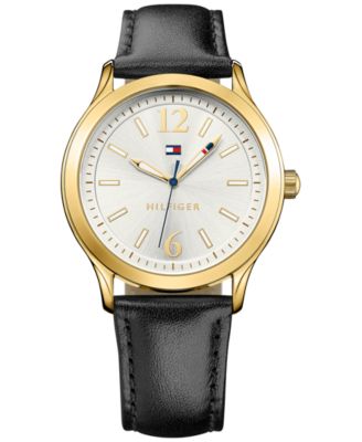 Tommy Hilfiger - Women's Black Leather Strap Watch 38mm 1781554