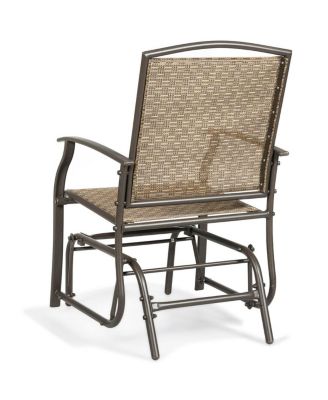 Patio Swing Single Glider Chair Rocking Seating Steel Frame Garden