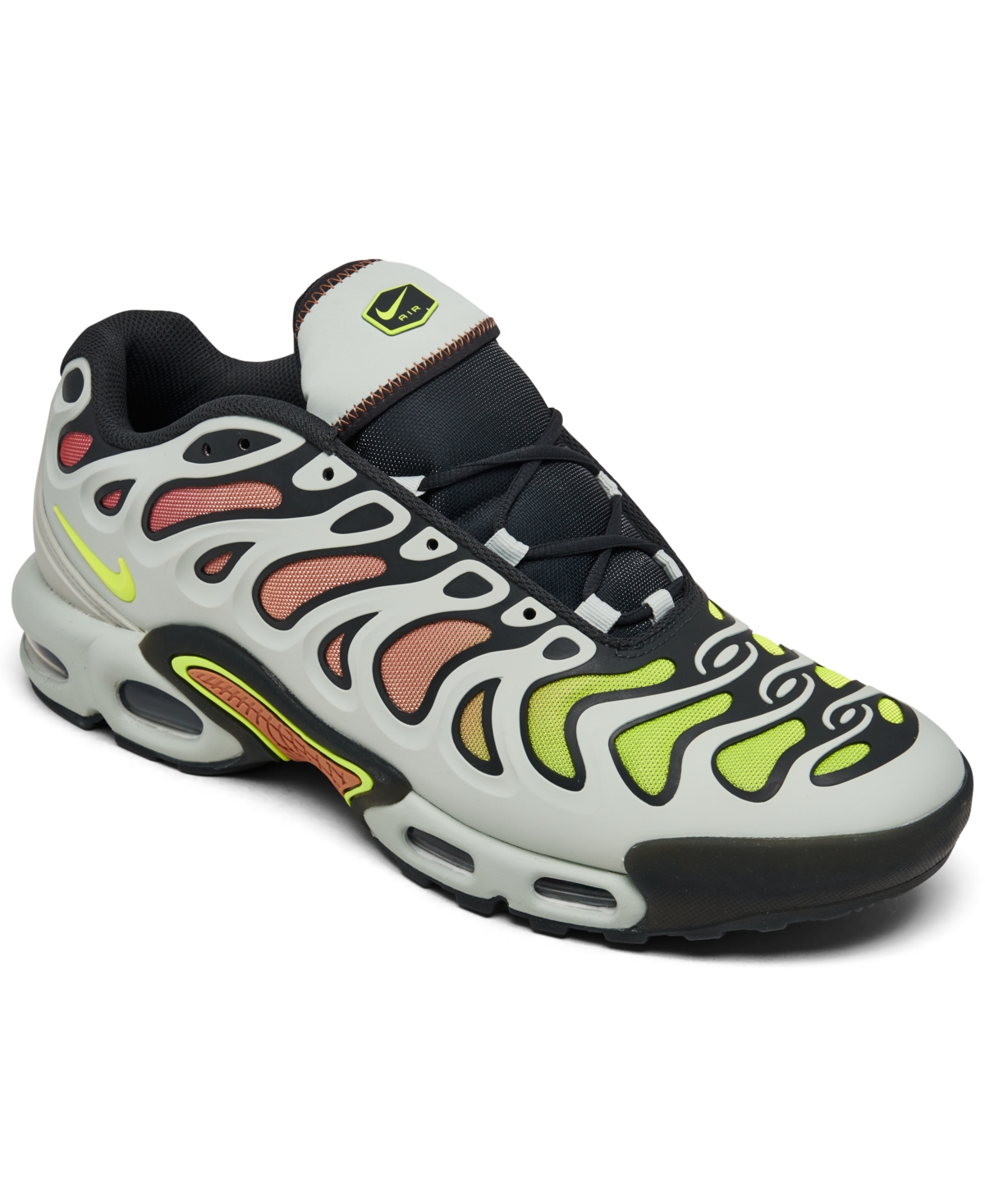 Men's Air Max Plus Drift Casual Sneakers from Finish Line - Light Silver/Volt/Smoke Green