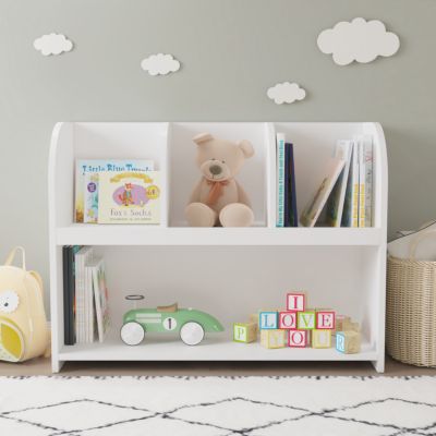 4-Compartment Kids Bookcase & Toy Organizer