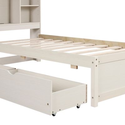 Streamdale Modern Twin Bed Frame with USB Port & Storage