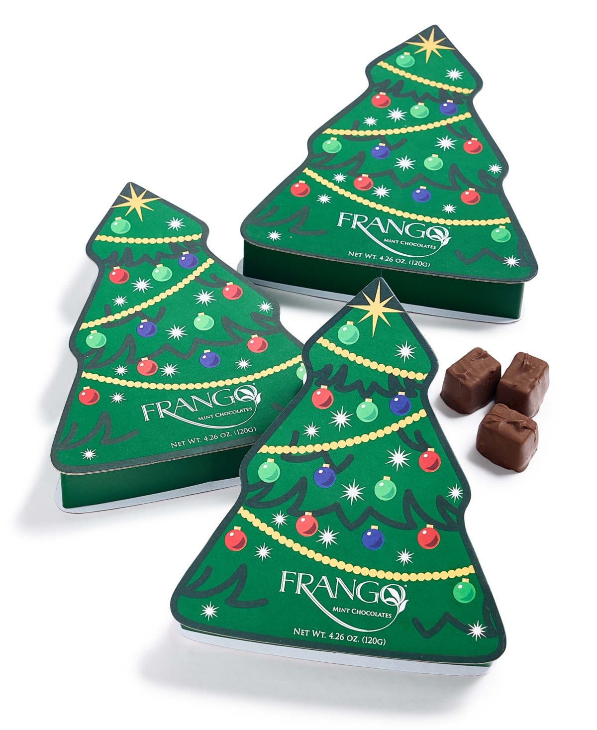 Frango Chocolates 3 Pack Holiday Milk Mint Chocolates In Tree Box, Created For Macy's In No Color