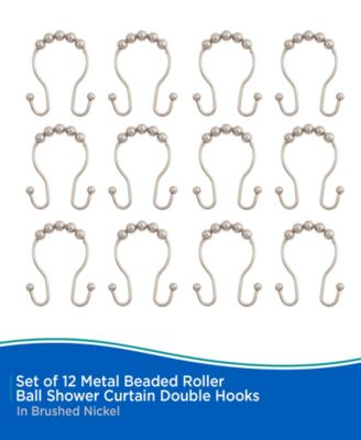 Beaded Roller Shower Curtain Double Hooks