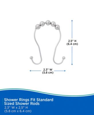 Beaded Roller Shower Curtain Double Hooks
