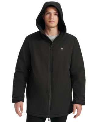 Men's Performance Hooded, Faux Sherpa-Lined Peacoat Jacket