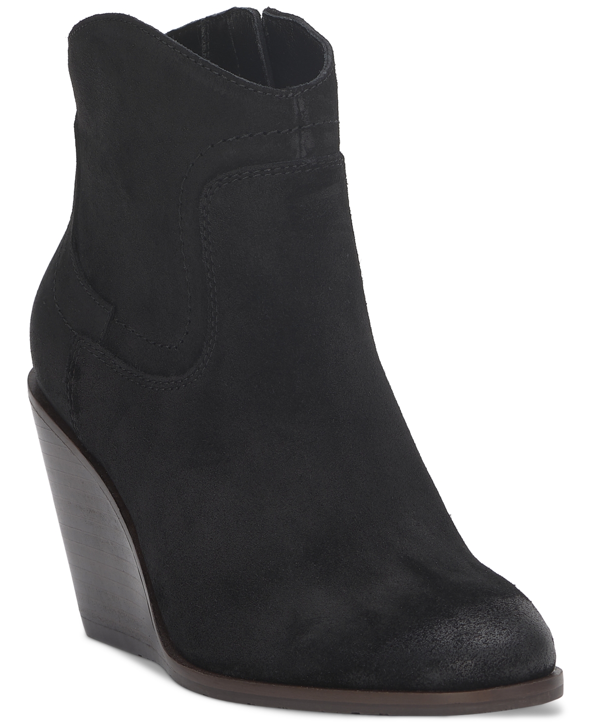 Lucky Brand Women s Waltz Suede Wedge Booties Dune Suede Smart Closet