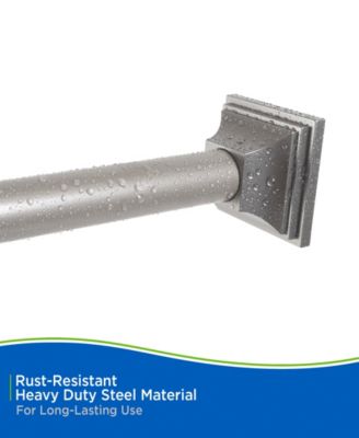 Twist Fit™ No Tools Decorative Shower Curtain Rod, 42-72"