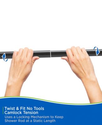 Twist Fit™ No Tools Shower Curtain Rod, 42-72"