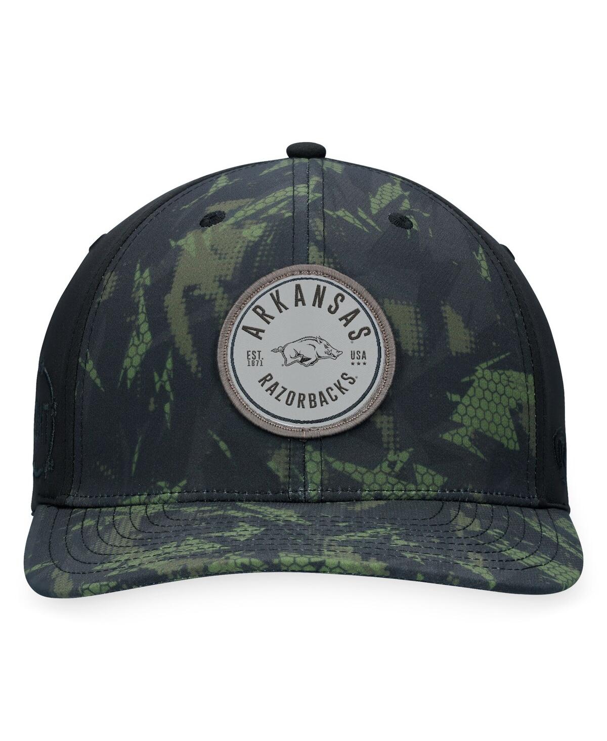 Top Of The World Men's Black Arkansas Razorbacks Oht Military Appreciation Camo Render Flex Hat In Black