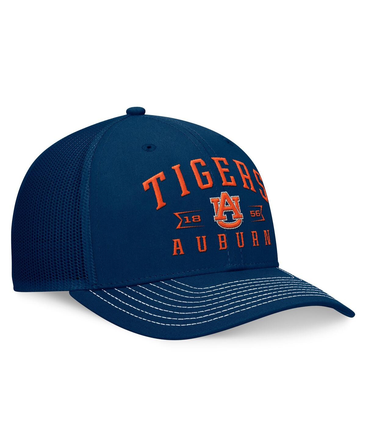 Top Of The World Men's Navy Auburn Tigers Carson Trucker Adjustable Hat In Navy
