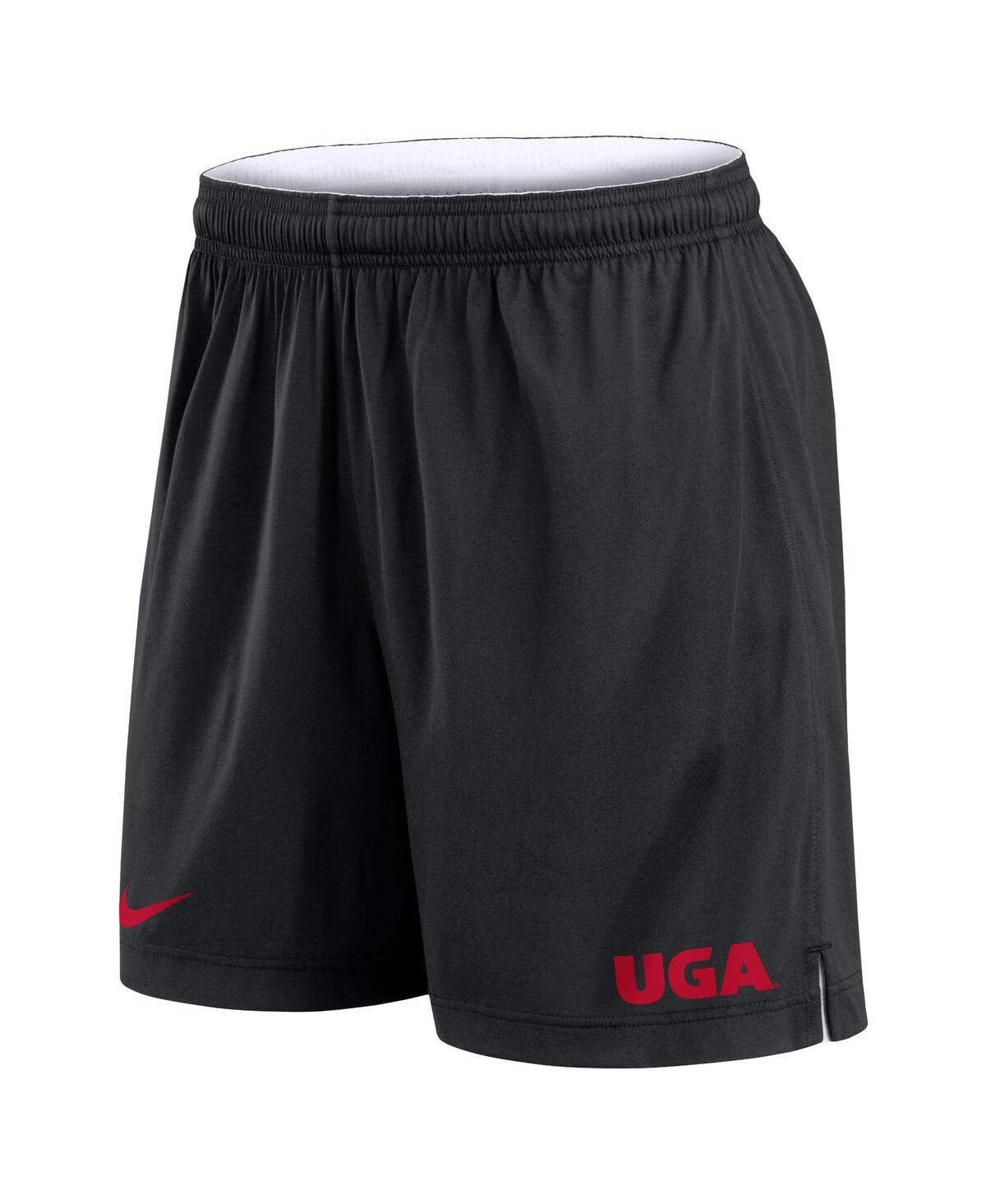 Nike Men's White/black Georgia Bulldogs Primetime Reversible Performance Shorts In White,black