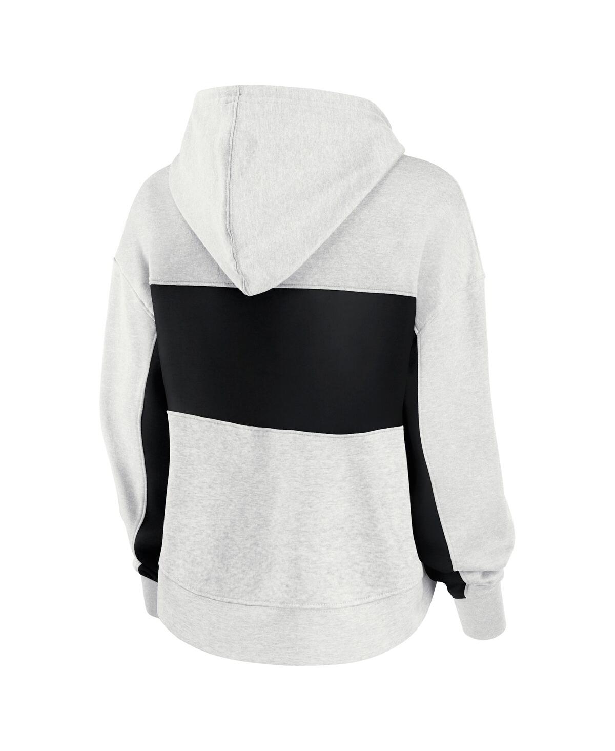 Fanatics Women's Oatmeal San Francisco Giants Up For It Fleece Pullover Hoodie In Oatmeal,black