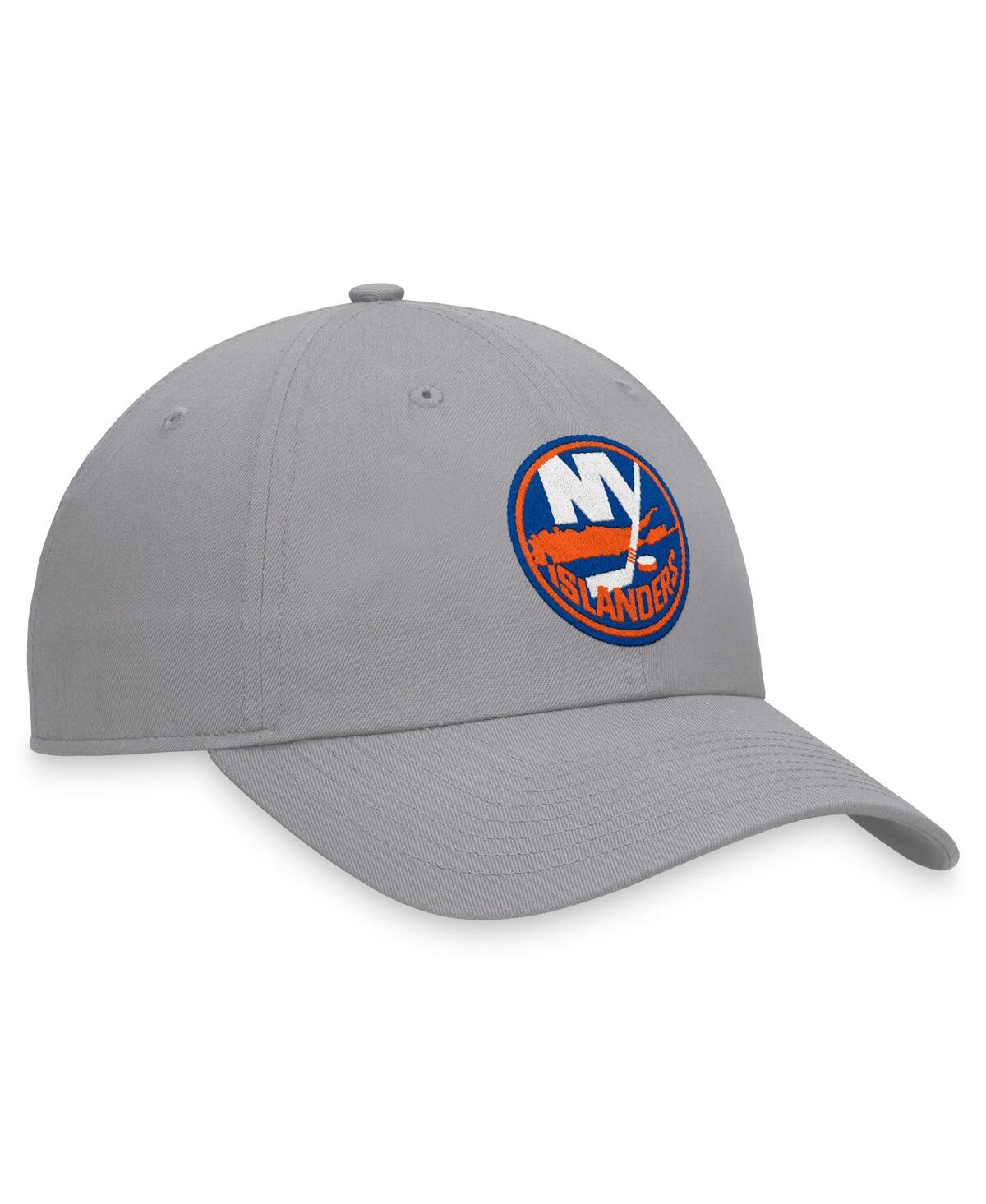 Fanatics Men's Gray New York Islanders Extra Time Adjustable Hat In Gray