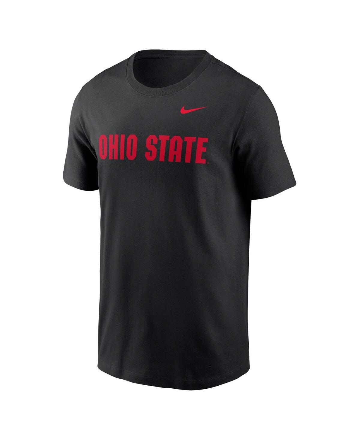 Nike Men's Scarlet Ohio State Buckeyes Primetime Evergreen Wordmark T-shirt In Scarlet