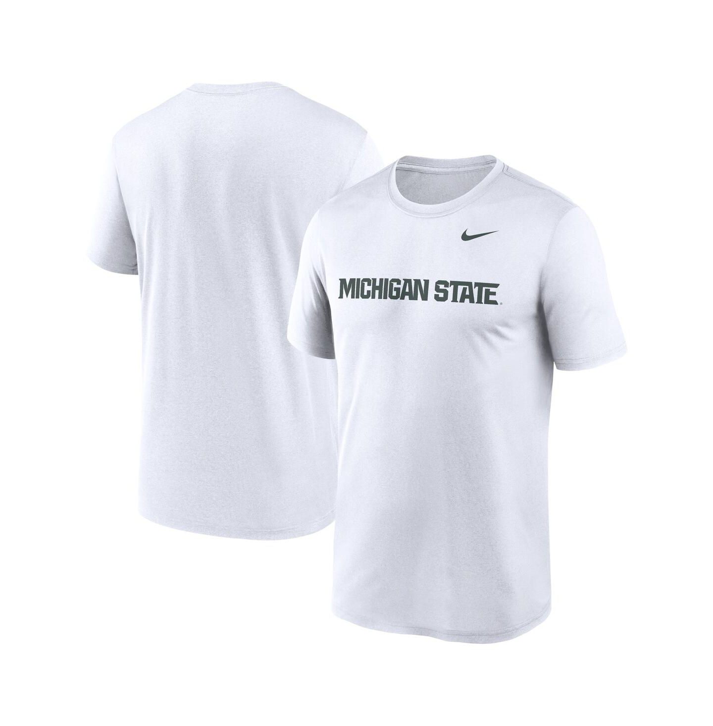 Мужская футболка Nike White Michigan State Spartans Primetime Legend Wordmark — фото 1