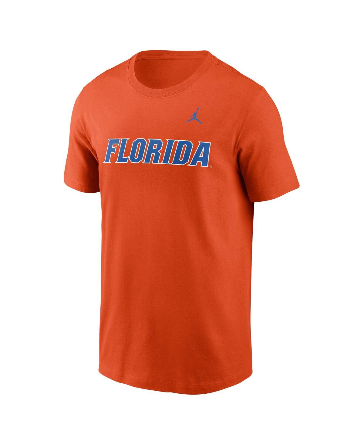 Jordan Men'sFlorida Gators Primetime Evergreen Wordmark T-Shirt - Orange