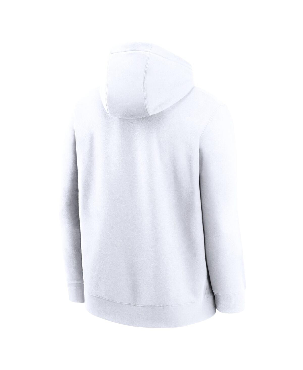 Jordan Men's White Michigan Wolverines Primetime Club Fleece Pullover Hoodie In White