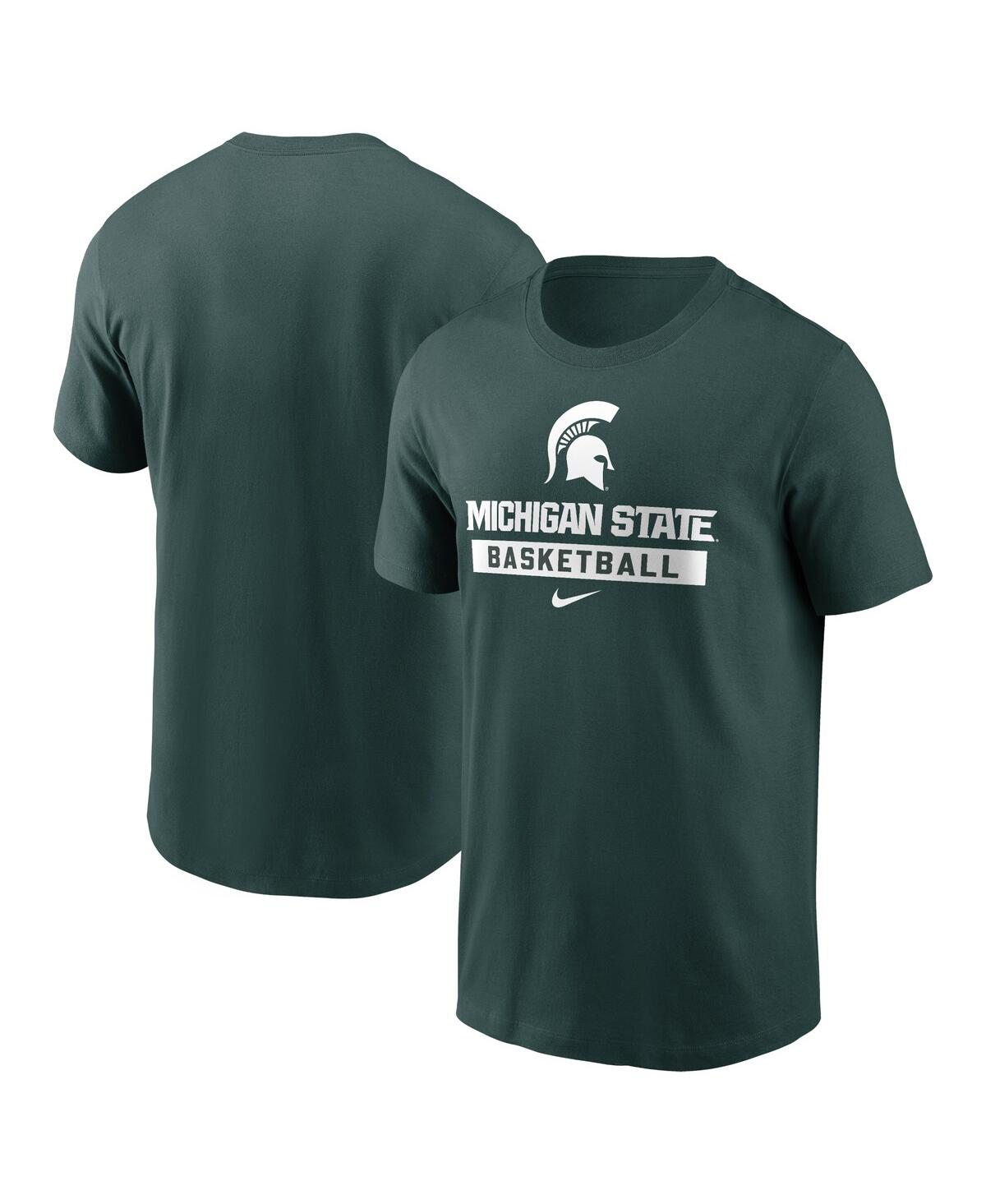 Nike Men's Green Michigan State Spartans Basketball T-shirt In Green