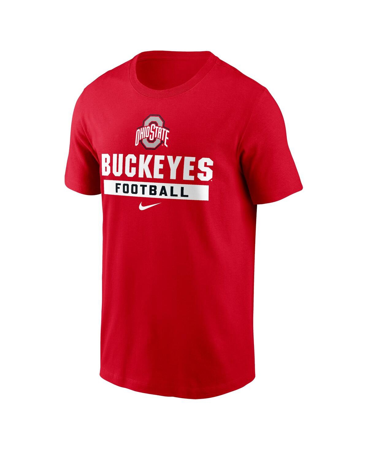 Nike Men'sOhio State Buckeyes Football T-Shirt - Scarlet
