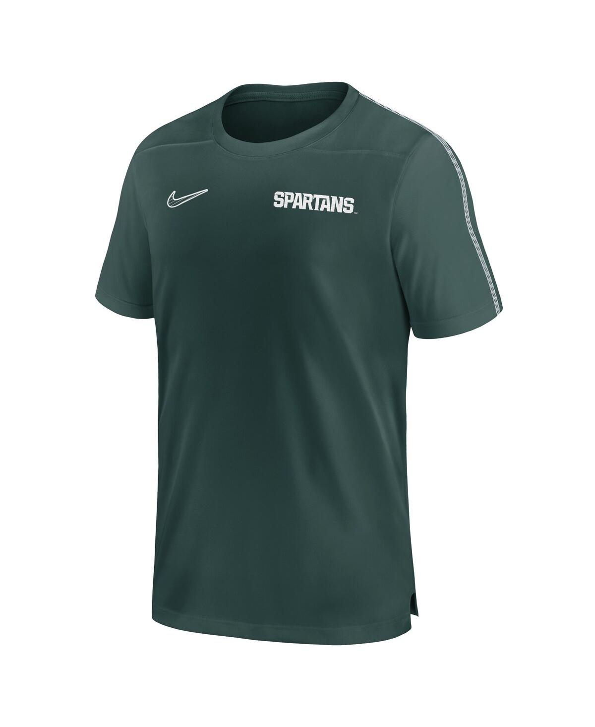 Nike Men's Anthracite Michigan State Spartans 2024 Sideline Coach Performance T-shirt In Anthracite