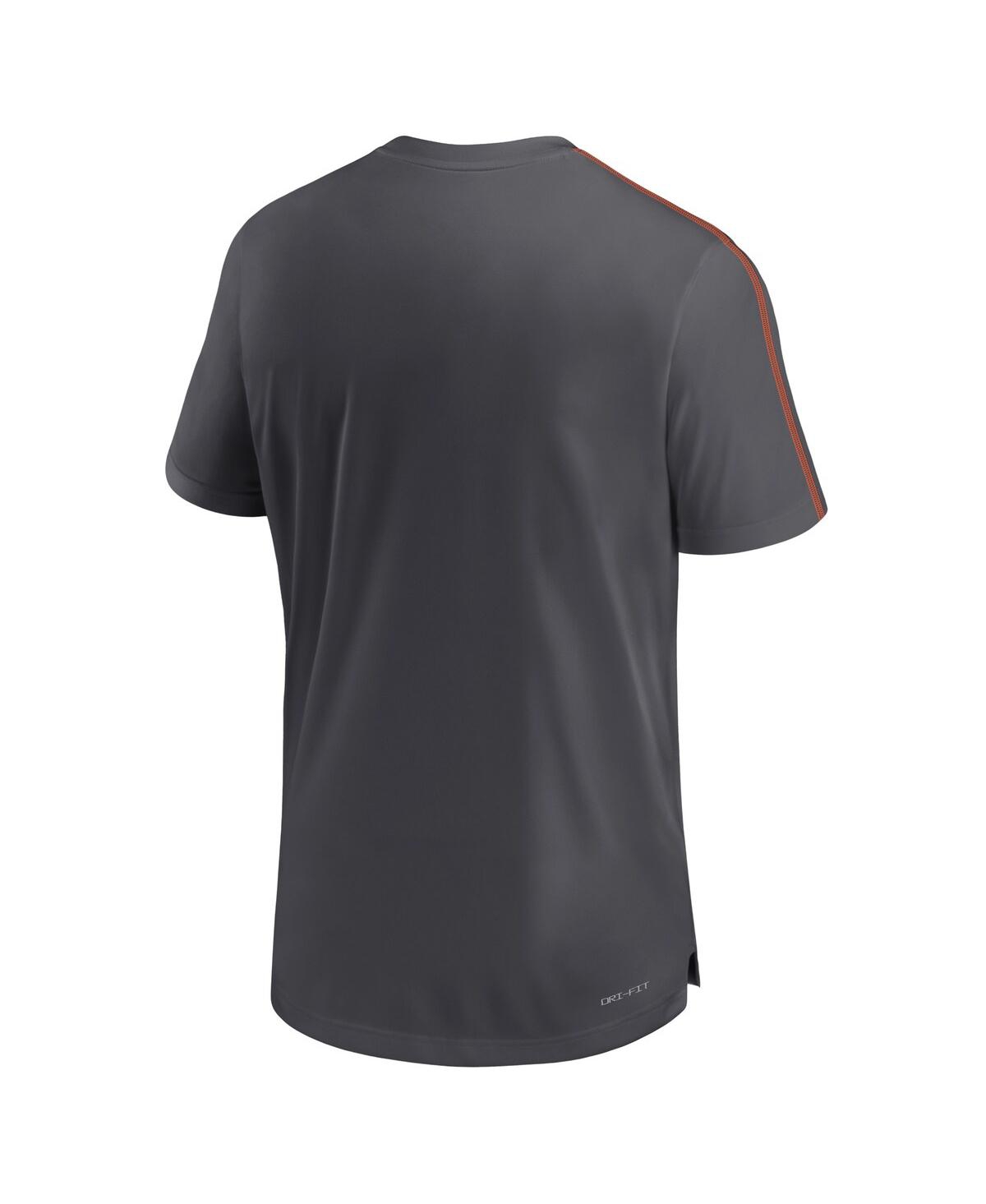 Nike Men's Clemson Tigers 2024 Sideline Coach Performance T-shirt - Orange