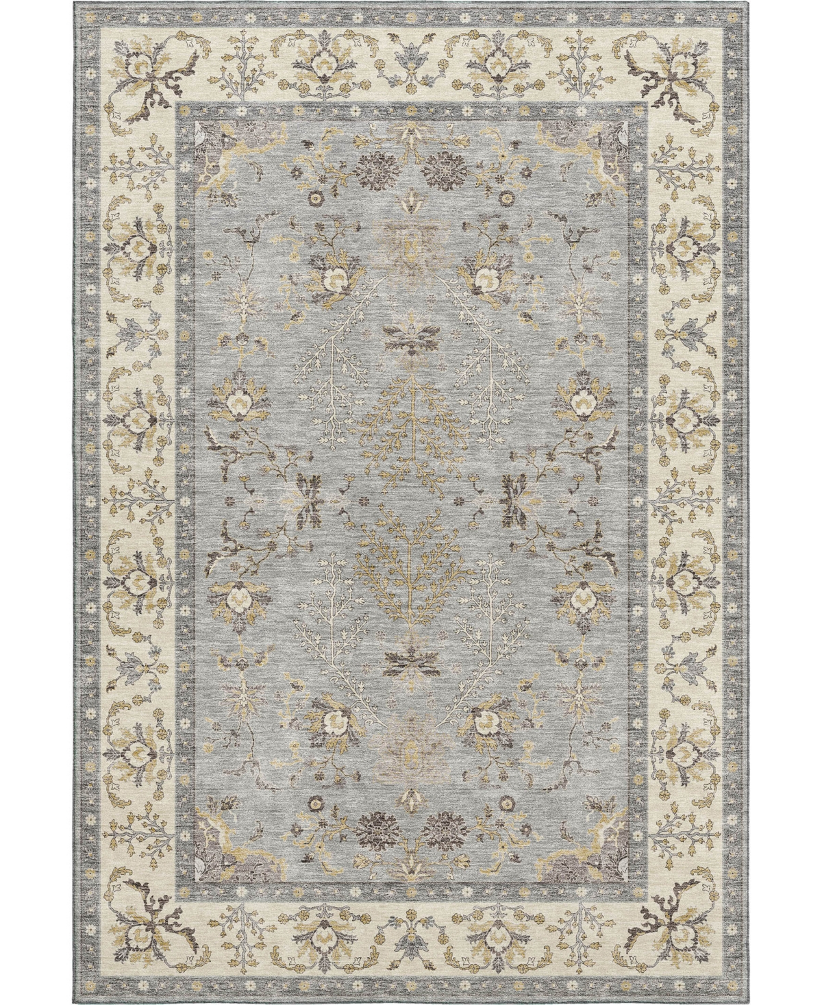 Dalyn Hatay Washable Hy9 9'x12' Area Rug In Gray