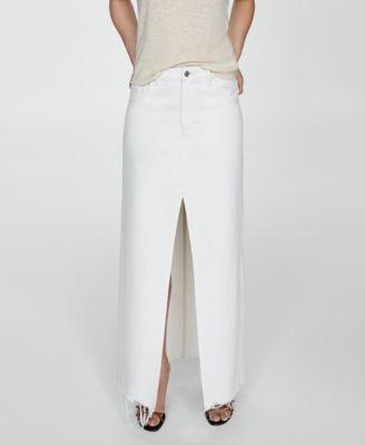 Women's Slit Denim Skirt