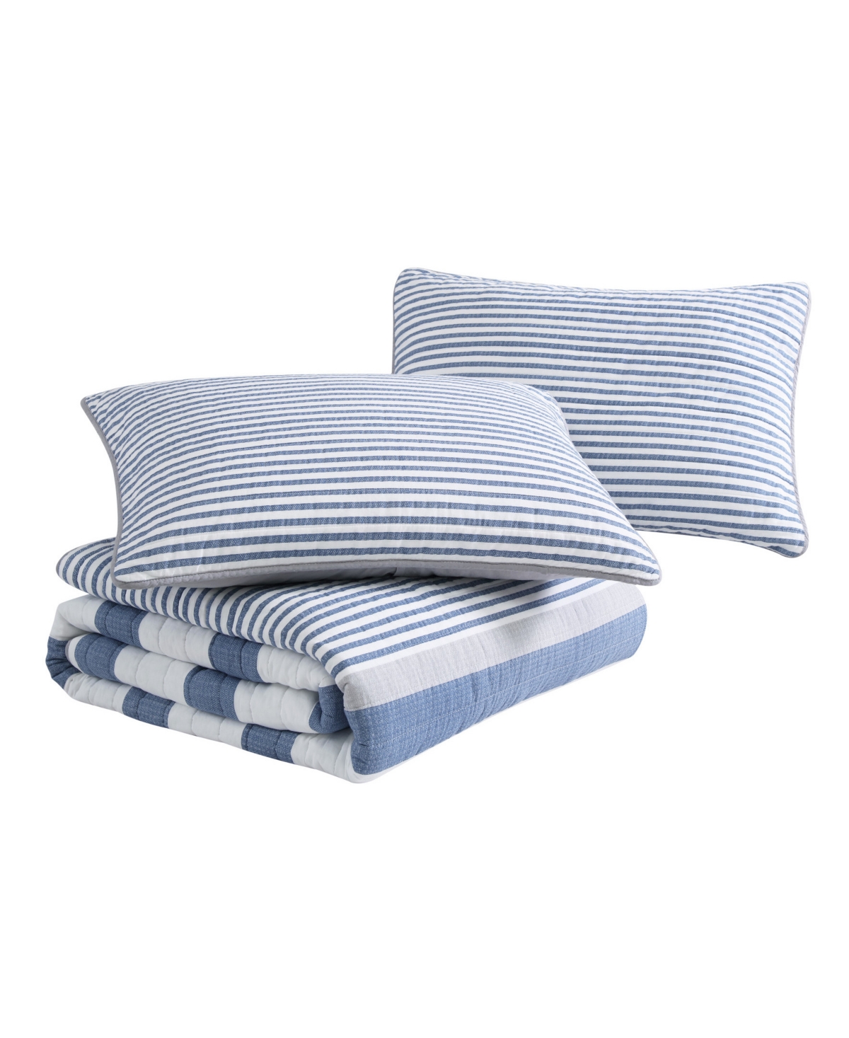 Nautica Fairwater Reversible 2 Piece Quilt Set, Twin In Blue