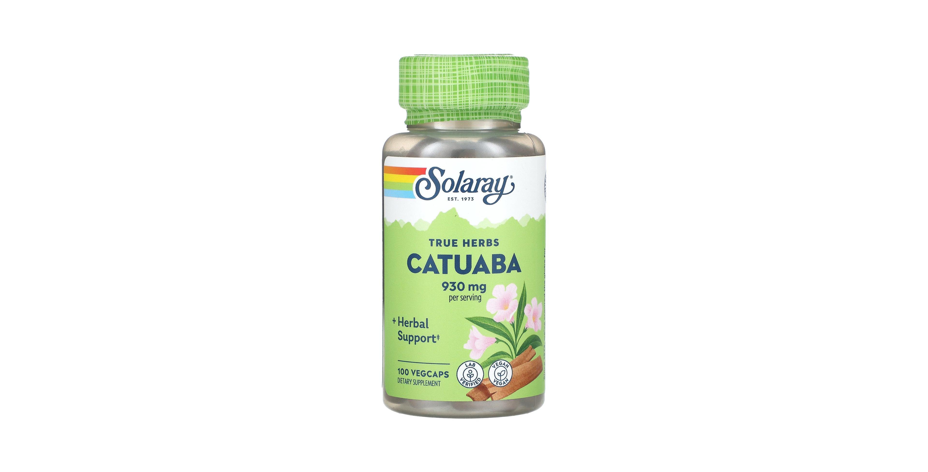 Solaray True Herbs Catuaba - 100 VegCaps (465 mg per Capsule)