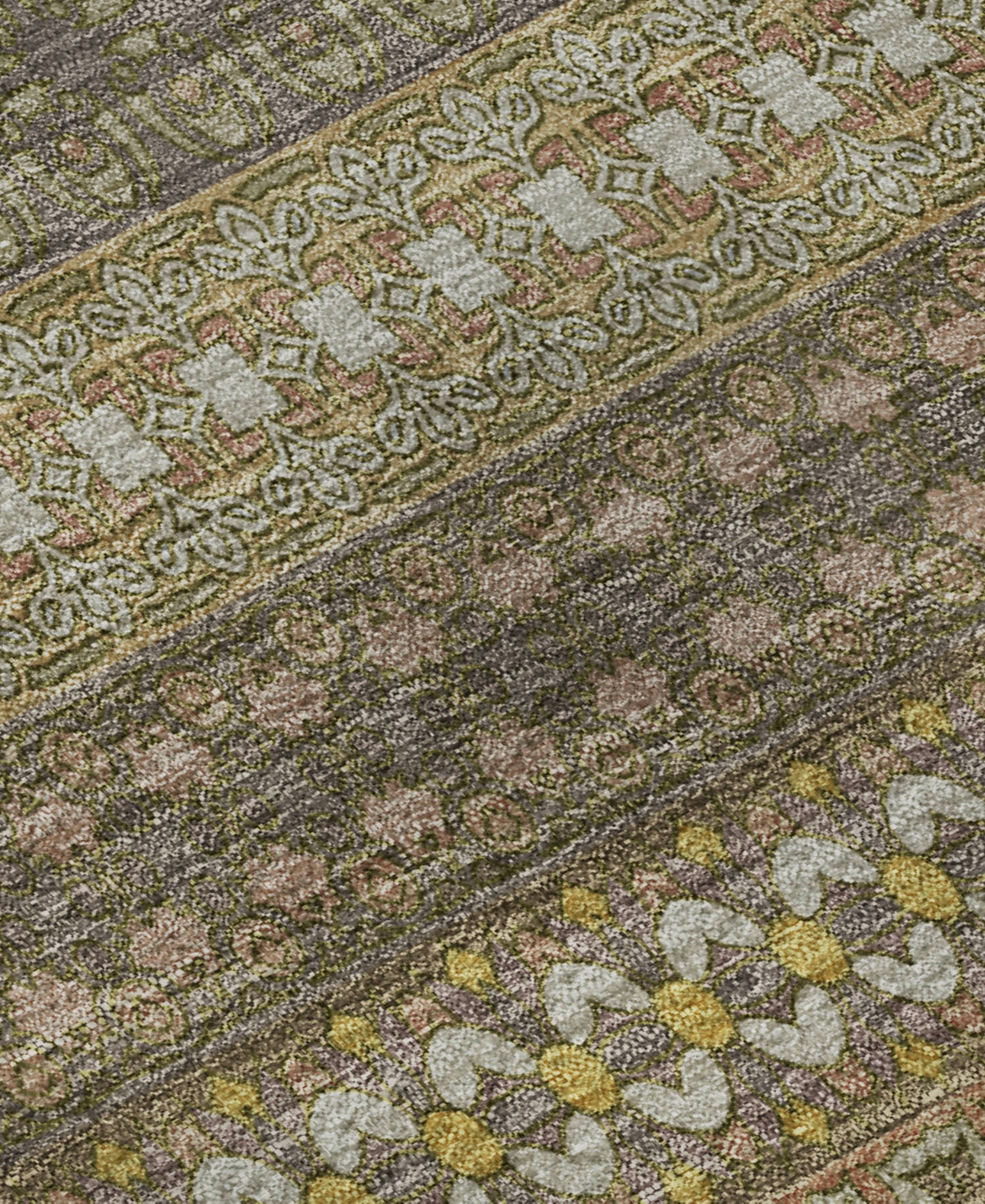 Dalyn Trevi Washable Tv3 2'3"x7'6" Runner Area Rug In Khaki
