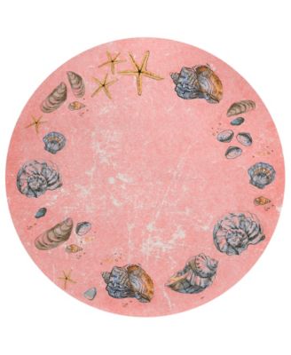 Seabreeze Washable SZ9 8'x8' Round Area Rug