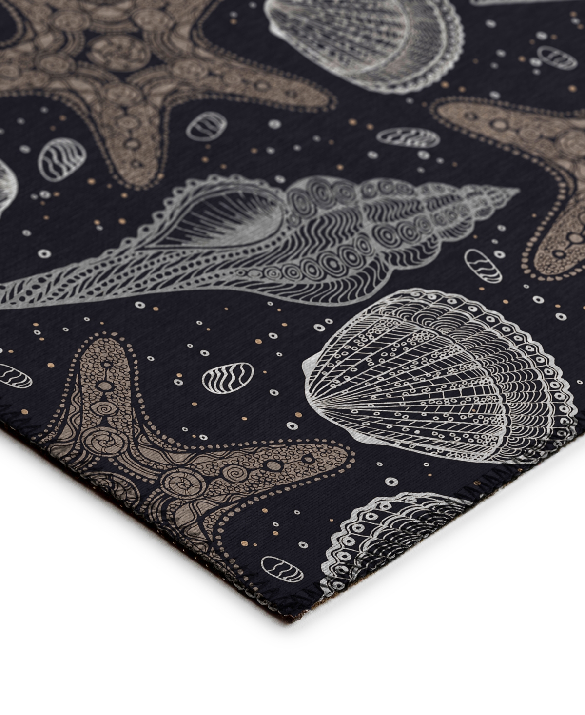 Dalyn Seabreeze Washable Sz4 5'x7'6 Area Rug In Black