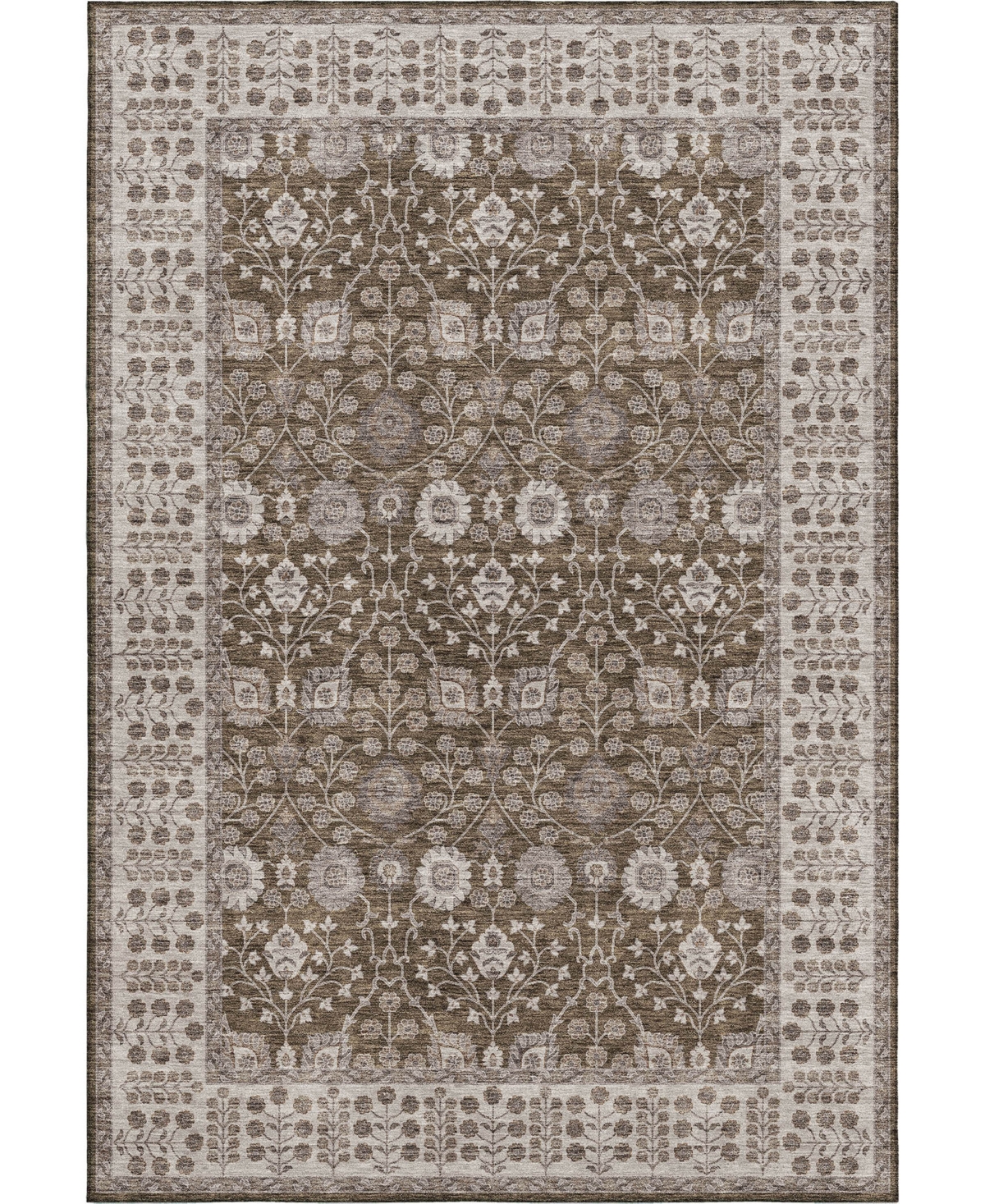 Dalyn Hatay Washable Hy8 9'x12' Area Rug In Chocolate