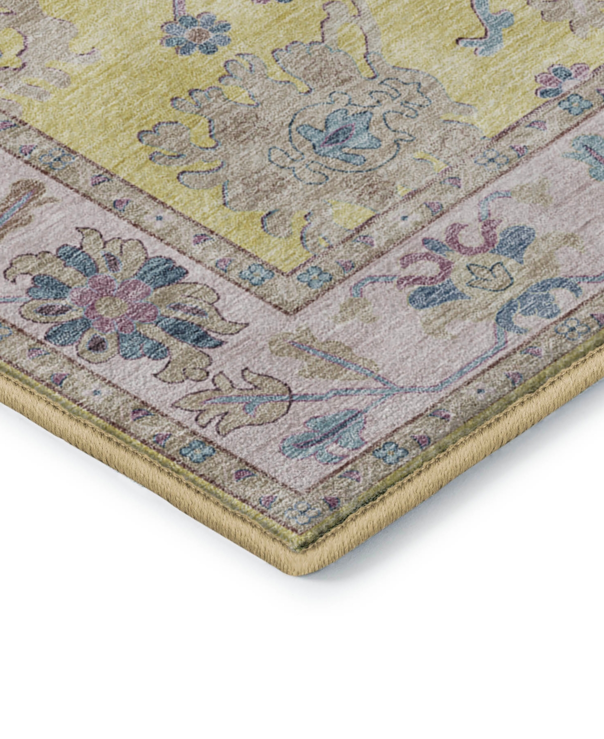 Dalyn Hatay Washable Hy7 9'x12' Area Rug In Yellow