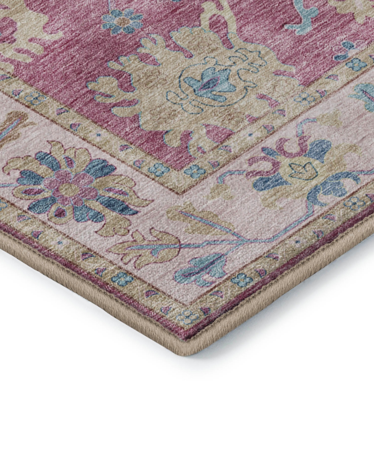 Dalyn Hatay Washable Hy7 2'3"x7'6" Runner Area Rug In Pink