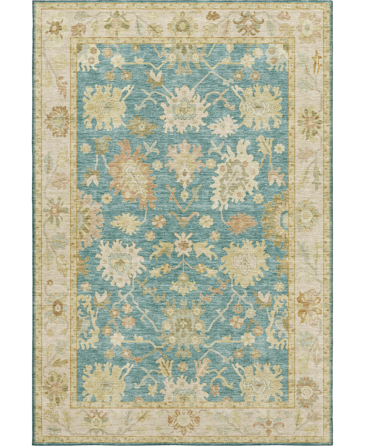 Dalyn Hatay Washable Hy2 2'6"x3'10" Area Rug In Teal