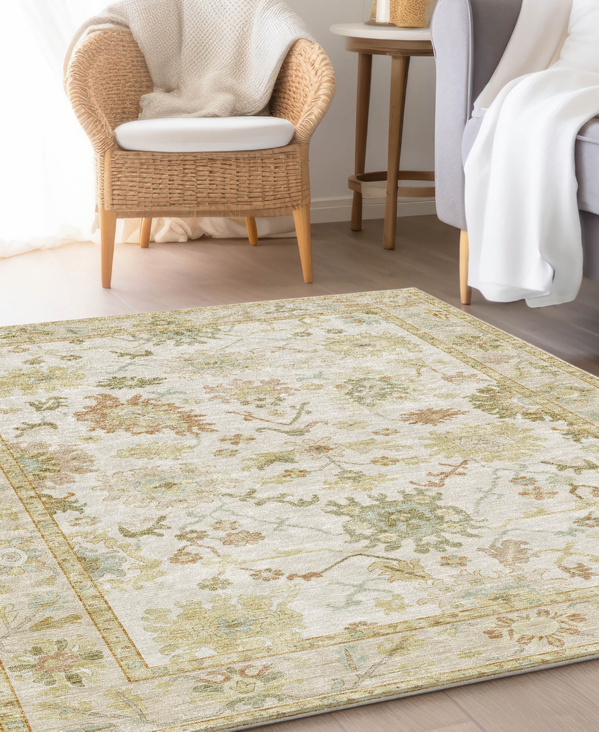 Dalyn Hatay Washable Hy2 3'x5' Area Rug In Ivory