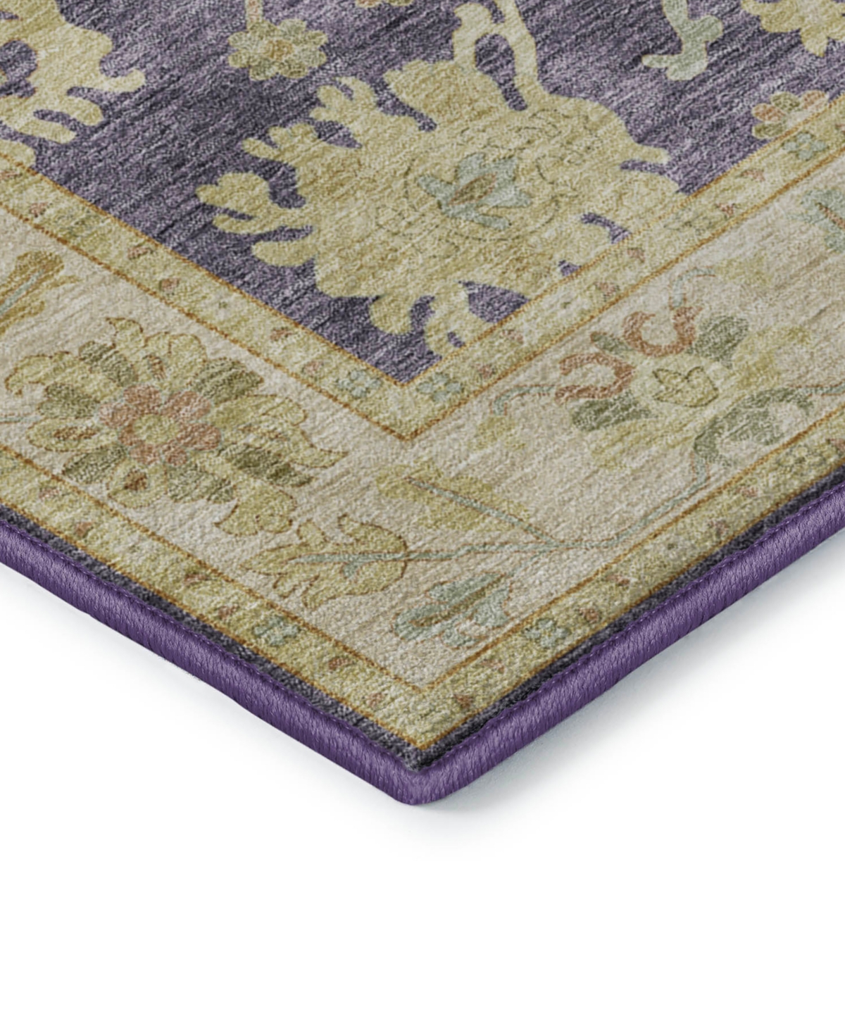 Dalyn Hatay Washable Hy2 2'3"x7'6" Runner Area Rug In Eggplant