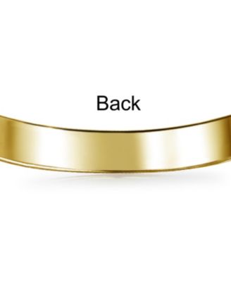 Solid Name Bar Plated ID Cuban Curb Chain Link Bracelet Yellow Gold Plated Brass